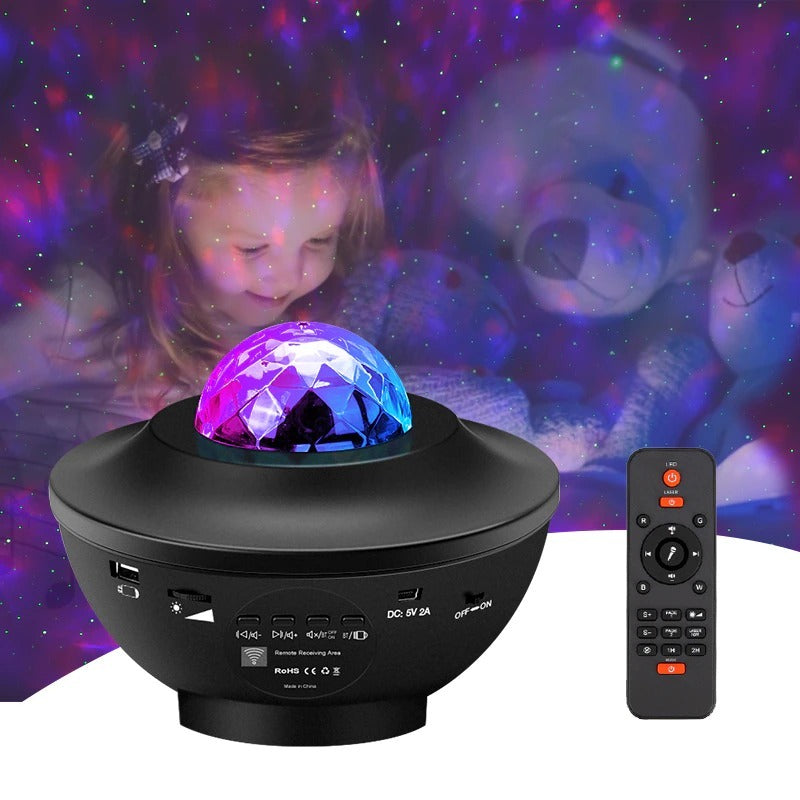 Parlante 3 en 1 (Altavoz bluetooth - proyector led - Radio FM) + control ✨👩‍🚀