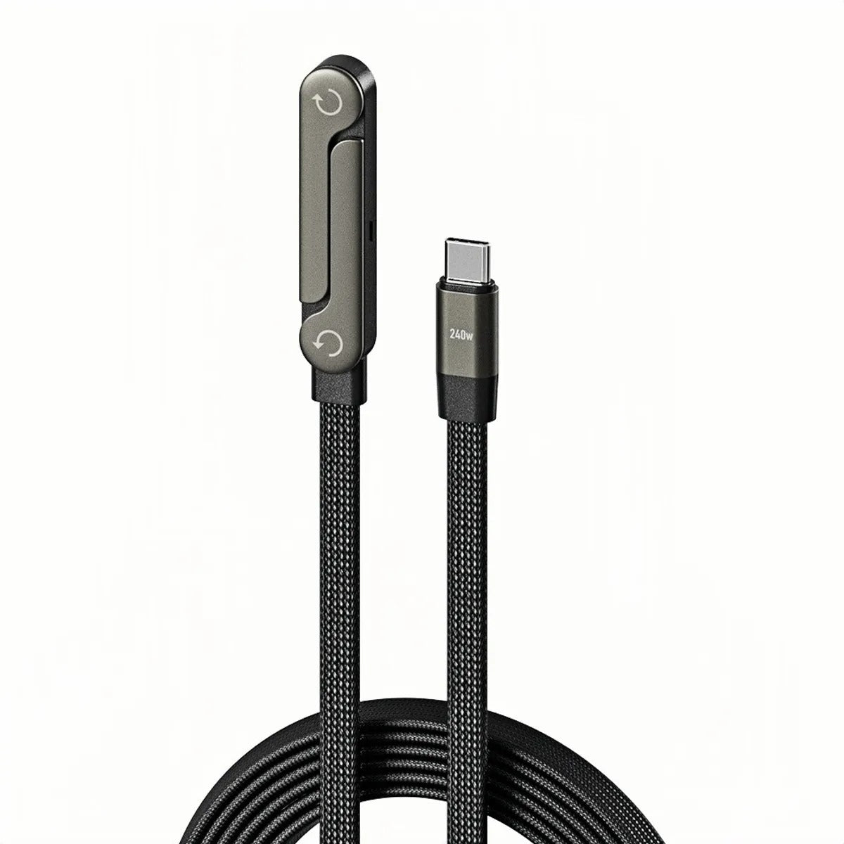 Cable Cargador 240W USB-C 1.5m con Soporte Plegable 2 en 1
