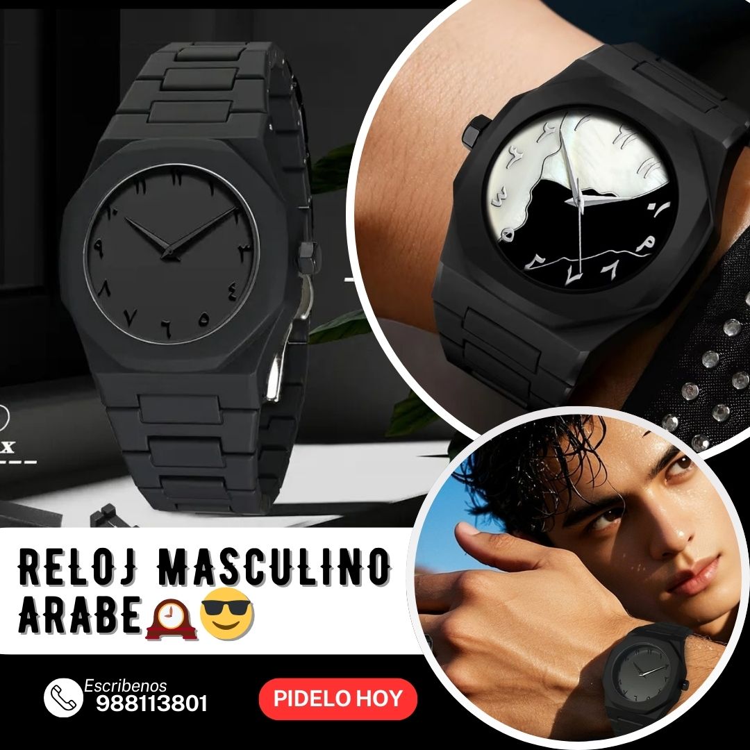 reloj masculino con números árabes 😎⌚